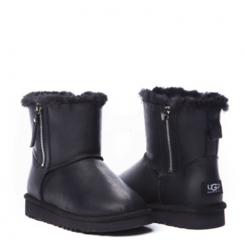 UGG Men's Mini Double Zip Metallic Black