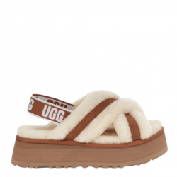 UGG Disco Cross Slide Chestnut