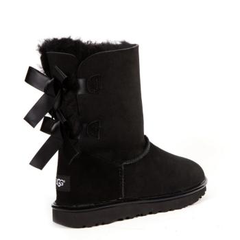 UGG Bailey Bow II Metallic Black