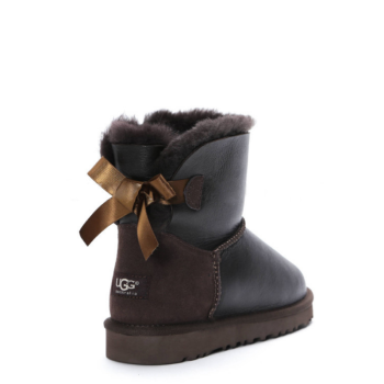 UGG Bailey Bow Mini Metallic Chocolate