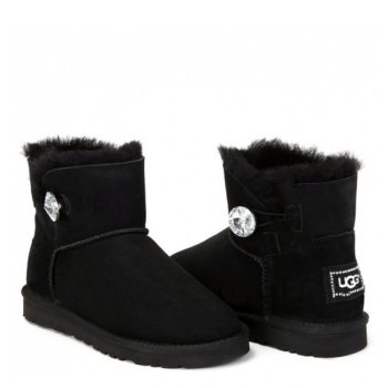 UGG Mini Bailey Button Bling Black UGG Mini Bailey Button Bling Black