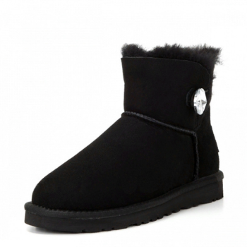 UGG Mini Bailey Button Bling Black UGG Mini Bailey Button Bling Black