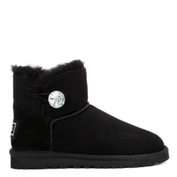 UGG Mini Bailey Button Bling Black UGG Mini Bailey Button Bling Black