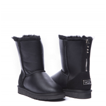 UGG Short Zip Metallic Black