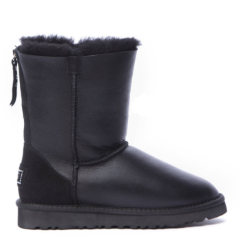 UGG Short Zip Metallic Black