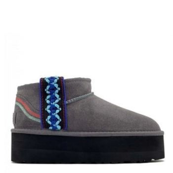 UGG Classic Ultra Mini Braid Platform Grey
