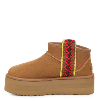 UGG Classic Ultra Mini Braid Platform Chestnut
