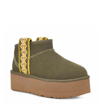 UGG Classic Ultra Mini Braid Platform Burnt Olive