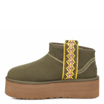 UGG Classic Ultra Mini Braid Platform Burnt Olive