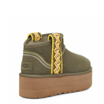 UGG Classic Ultra Mini Braid Platform Burnt Olive