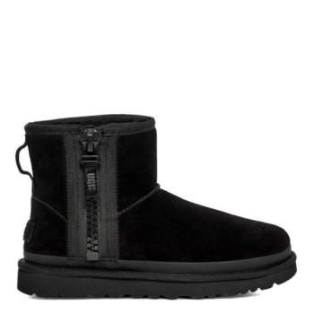 UGG Classic Mini Zipper Tape Logo Black