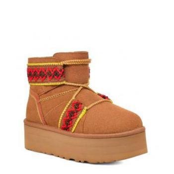 UGG Classic Mini Braid Platform Boot Chestnut UGG Classic Mini Braid Platform Boot Chestnut