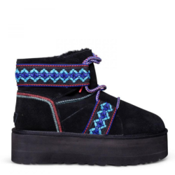 UGG Classic Mini Braid Platform Boot Black