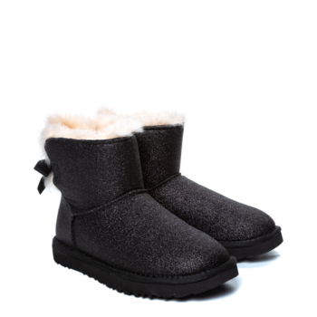 UGG Bailey Bow Mini Sparkle Boot Black