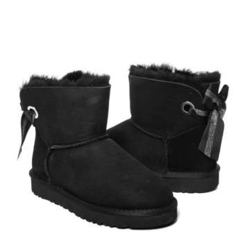 UGG Bailey Bow Mini Customizable Black UGG Bailey Bow Mini Customizable Black