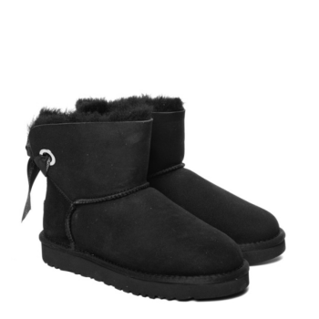 UGG Bailey Bow Mini Customizable Black UGG Bailey Bow Mini Customizable Black