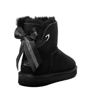 UGG Bailey Bow Mini Customizable Black UGG Bailey Bow Mini Customizable Black