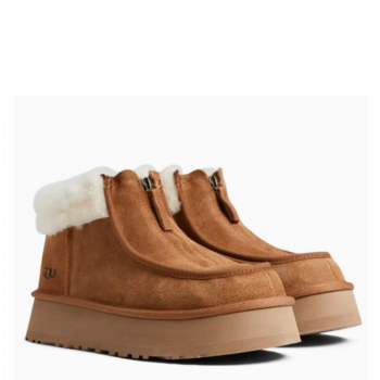 UGG Funkette Platform Boots Chestnut