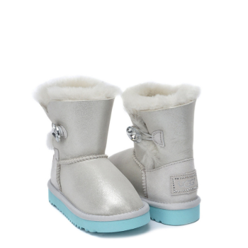 UGG Kids Bailey Button I Do White