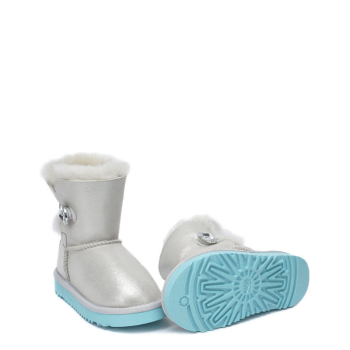 UGG Kids Bailey Button I Do White