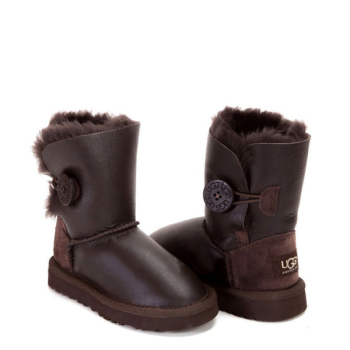 UGG Kids Bailey Button Metallic Chocolate