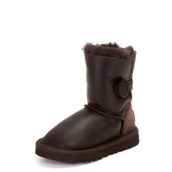 UGG Kids Bailey Button Metallic Chocolate