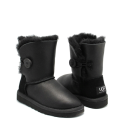 UGG Kids Bailey Button Metallic Black UGG Kids Bailey Button Metallic Black