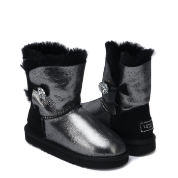 UGG Kids Bailey Button I Do Black