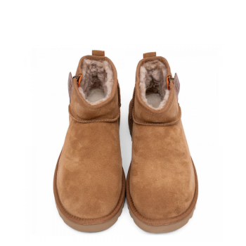 UGG Mens Classic Ultra Mini Zip Boot Chestnut