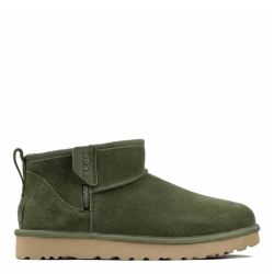 UGG Mens Classic Ultra Mini Zip Boot Khaki