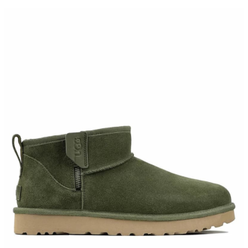 UGG Mens Classic Ultra Mini Zip Boot Khaki