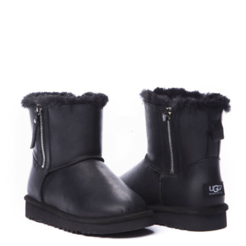 UGG Men's Mini Double Zip Metallic Black