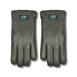 UGG Перчатки Кожаные Мужские Шоколадные