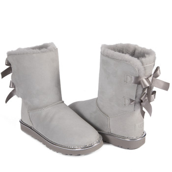UGG Bailey Bow Metallic Geyser II