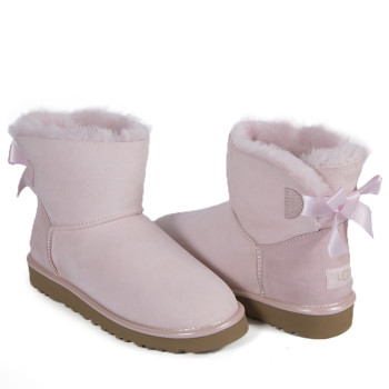 UGG Mini Bailey Bow II Metallic Seashe Pink