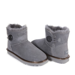 UGG Mini Bailey Button Metallic Gryser II