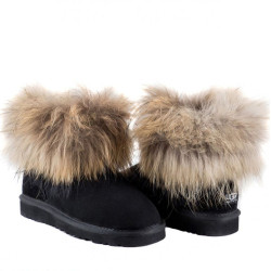 UGG Fox Fur Black