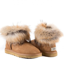 UGG Fox Fur Chestnut