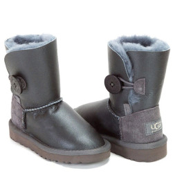 UGG Kids Bailey Button Metallic Grey UGG Kids Bailey Button Metallic Grey