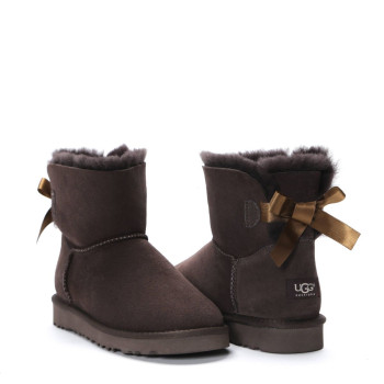 UGG Bailey Bow Mini Chocolate UGG Bailey Bow Mini Chocolate