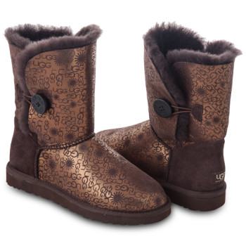 UGG Bailey Button Fancy Chocolate UGG Bailey Button Fancy Chocolate