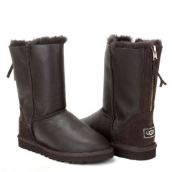 UGG Tall Zip Metallic Chocolate