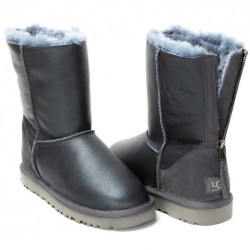 UGG Short Zip Metallic Grey