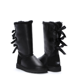 UGG Bailey Bow Tall Metallic Black