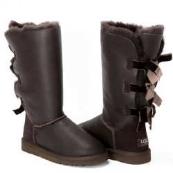 UGG Bailey Bow Tall Metallic Chocolate