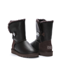UGG Bailey Button Bling Metallic Chocolate