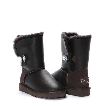 UGG Bailey Button Bling Metallic Chocolate