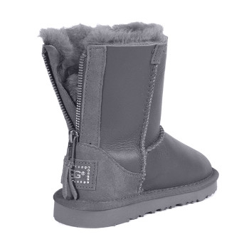 UGG Kids ZIP Metallic Grey