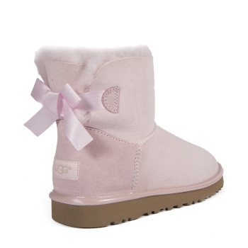 UGG Mini Bailey Bow II Metallic Seashe Pink