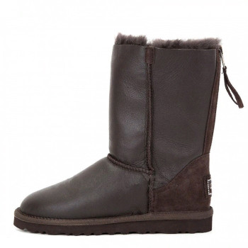 UGG Short Zip Metallic Chocolate